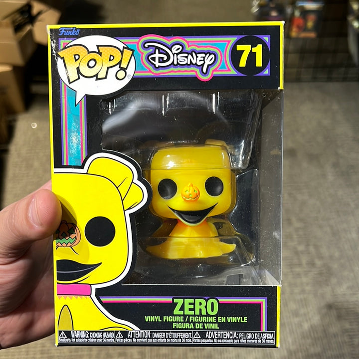 Funko Disney The Nightmare Before Christmas Zero Black Light Pop! Vinyl Figure