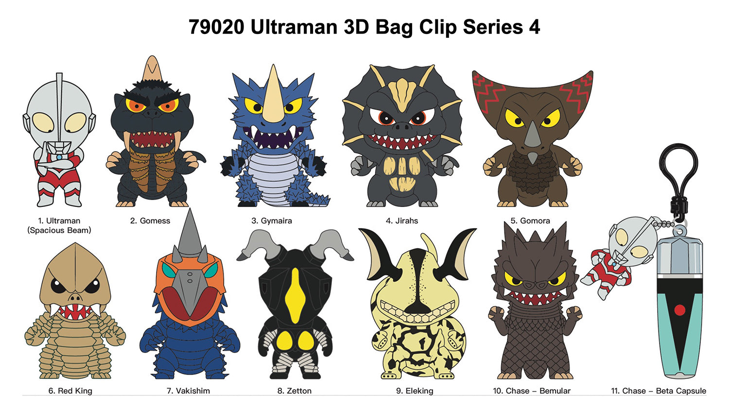 Ultraman Series 4 3D Foam Bag Clip – Grotto Treasures