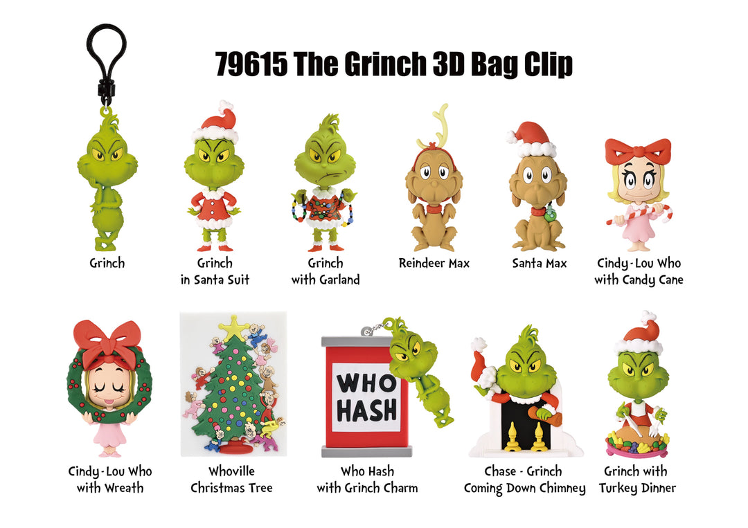 Dr. Seuss The Grinch Series 1 3D Foam Bag Clip