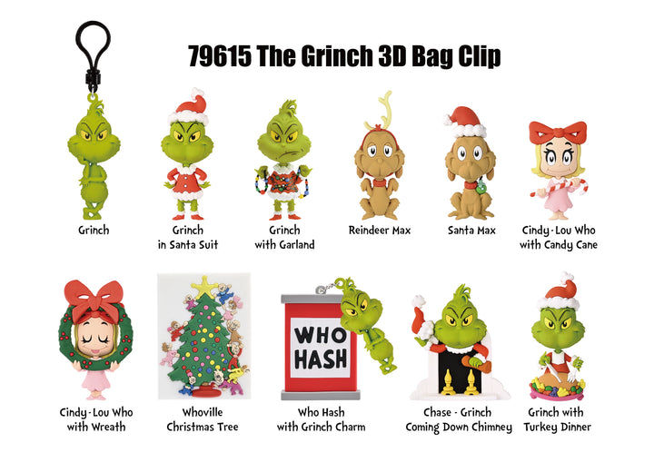 Dr. Seuss The Grinch Series 1 3D Foam Bag Clip