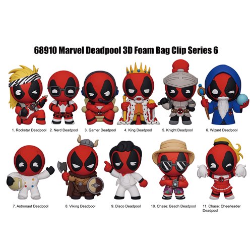 Marvel Deadpool Series 6 3D Foam Bag Clip