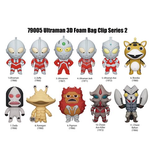 Ultraman Series 2 3D Foam Bag Clip