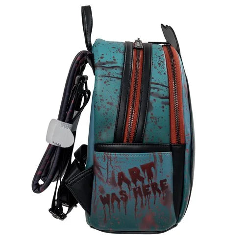 Loungefly Terrifier Art the Clown Blood Splatter Glow in the Dark Mini Backpack