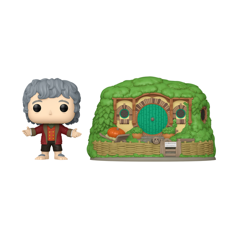 Funko The Lord of the Rings Bilbo Baggins W/Bag-End Pop! Town Vinyl Figure