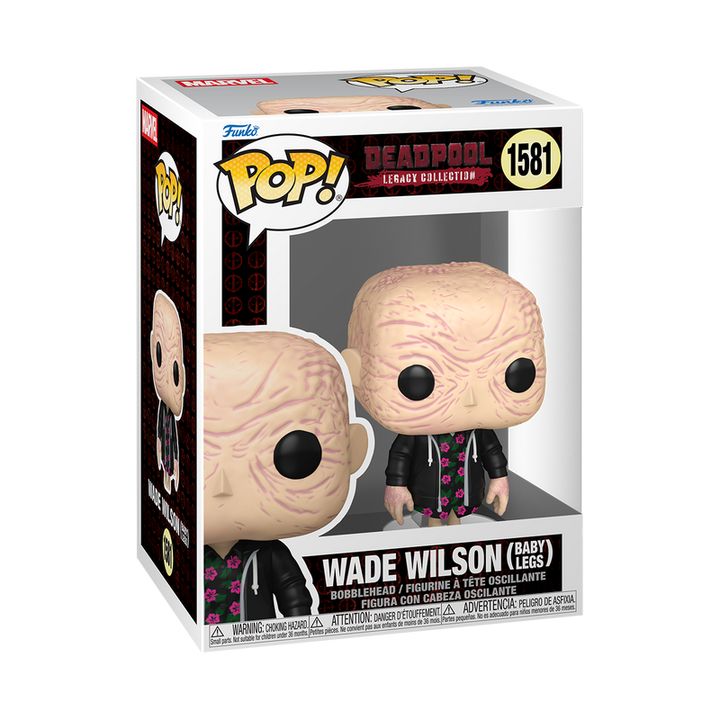 Funko Pop! Wade Wilson figure in packaging with Marvel branding