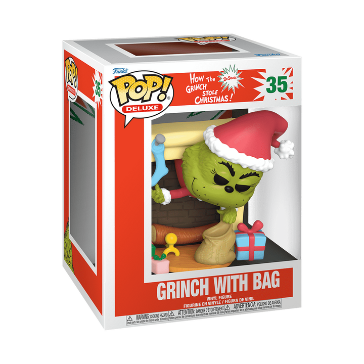 Funko Dr. Seuss Grinch W/Bag Deluxe Pop! Vinyl Figure