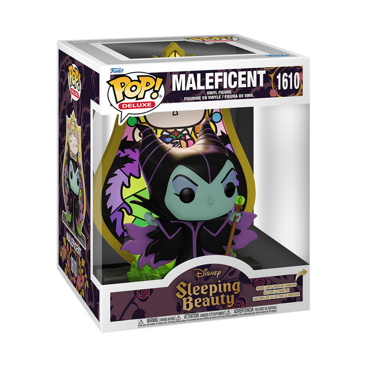 Funko Disney Sleeping Beauty Maleficent (Princess Aurora Stained Glass) Deluxe Pop! Vinyl Figure