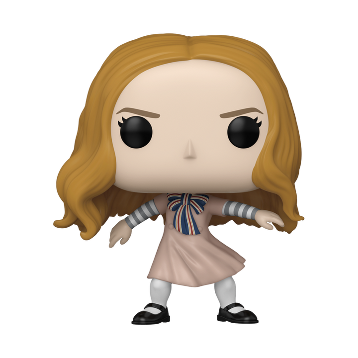 Funko Pop! vinyl figure of a character with blonde hair and a striped shirt on a white background