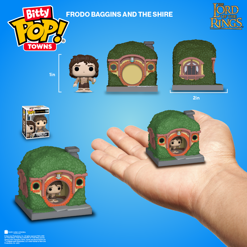 Funko Lord of the Rings Frodo Baggins & The Shire Bitty Pop! Town Vinyl Figure