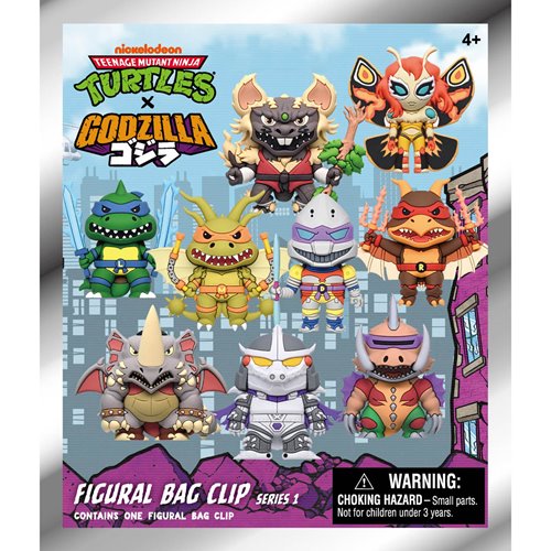 Teenage Mutant Ninja Turtles x Godzilla Series 1 3D Foam Bag Clip