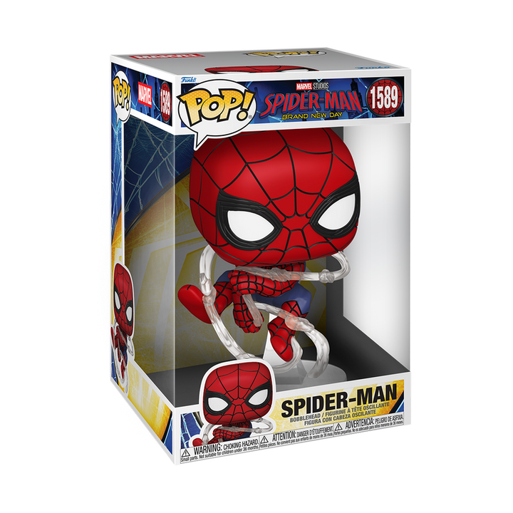 Spider-Man Funko Pop! vinyl figure in packaging on a white background