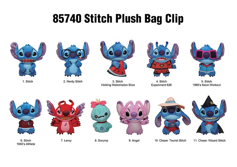 Disney Lilo & Stitch Plush Bag Clip Series 1