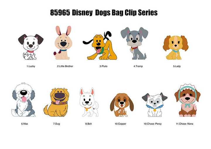 Disney Dogs Series 62 3D Foam Bag Clip