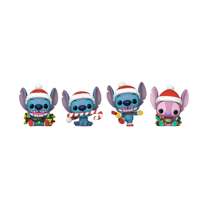 Funko Disney Lilo & Stitch Holiday 4-Pack Pocket Pop! Vinyl Figures