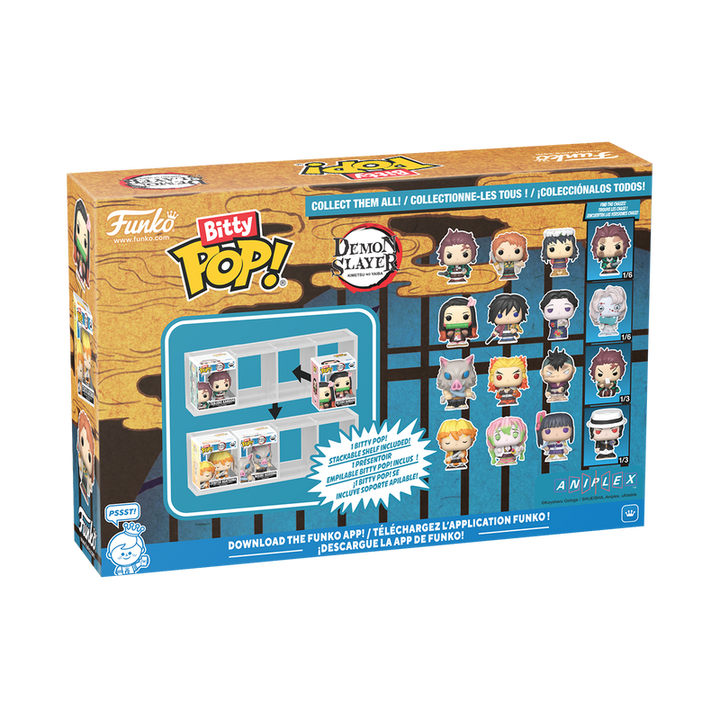 Funko Bitty Pop! Demon Slayer collectible figures packaging on a white background