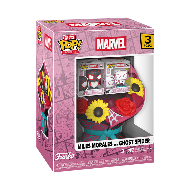 Funko Marvel Spider-Man Miles Morales & Ghost Spider (Valentine) Bitty Pop! Vinyl Figure