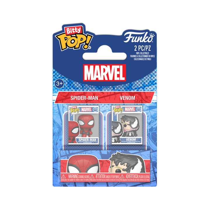 Funko Marvel Spider-Man & Venom Bitty Pop! Vinyl Figure 2-Pack