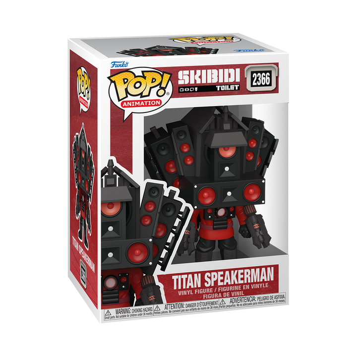 Funko Pop! packaging for Titan Speakerman from Skibidi Toilet