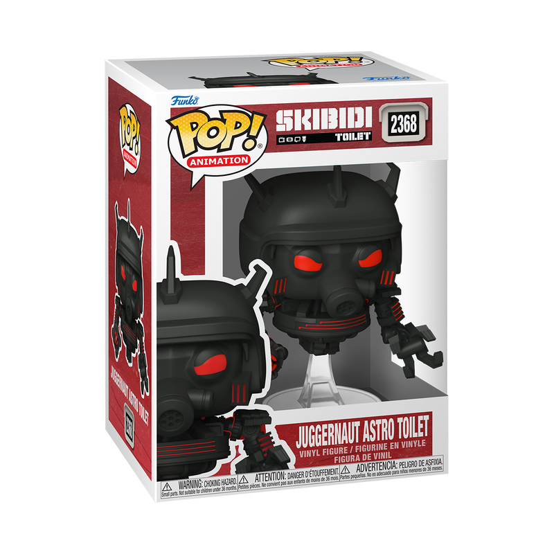 Funko Pop! vinyl figure packaging with Skibidi Juggernaut Astro Toilet on a white background