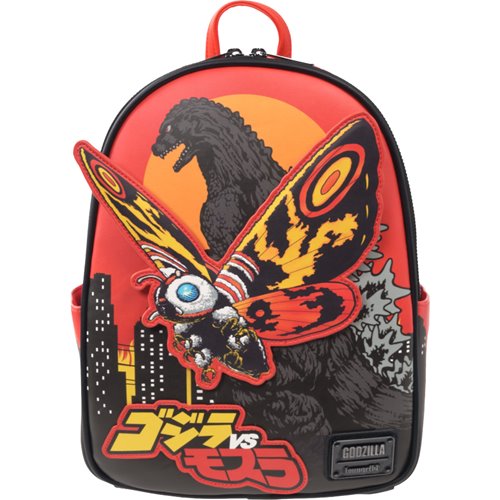 ゴジラ GODZILLA シン モスラ トートバッグ リュック ぬいぐるみ Loungefly Toho Godzilla vs. Mothra Mid-Size Backpack – Grotto
