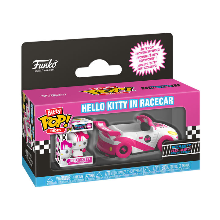Funko Sanrio Hello Kitty in Racecar Bitty Pop! Rides Vinyl Figure