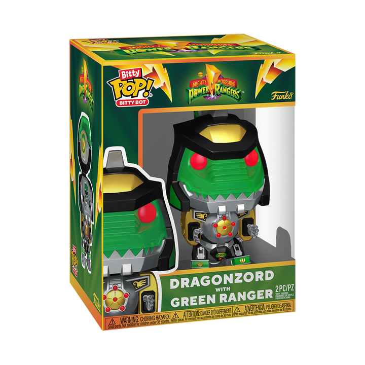 Funko Power Rangers Dragonzord with Green Ranger Bitty Bot Pop! Vinyl Figure