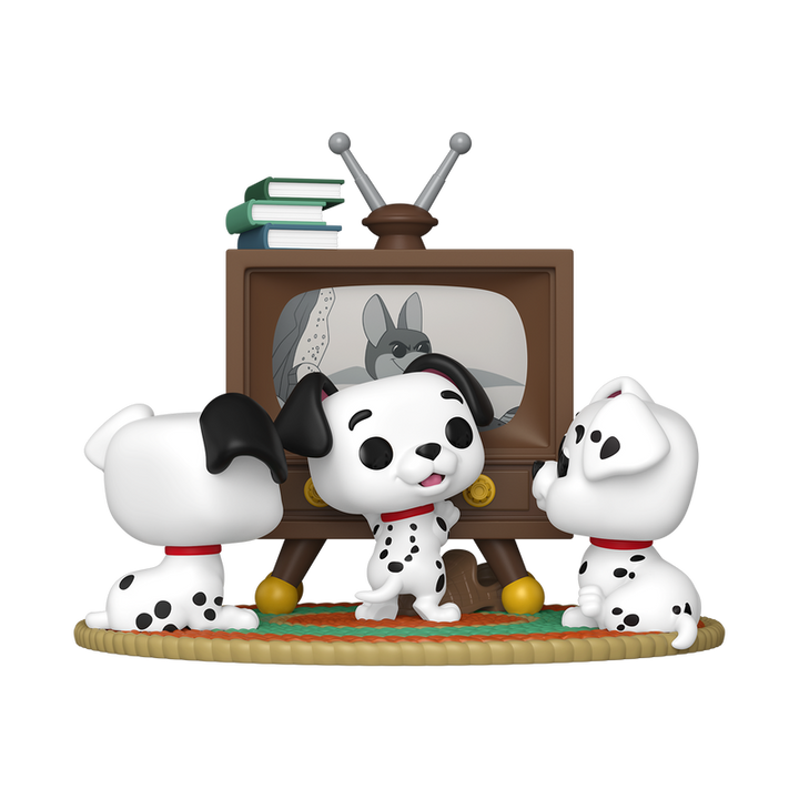 Funko Disney 101 Dalmatians Rolly, Patch, & Lucky w/TV Pop! Moment Vinyl Figure