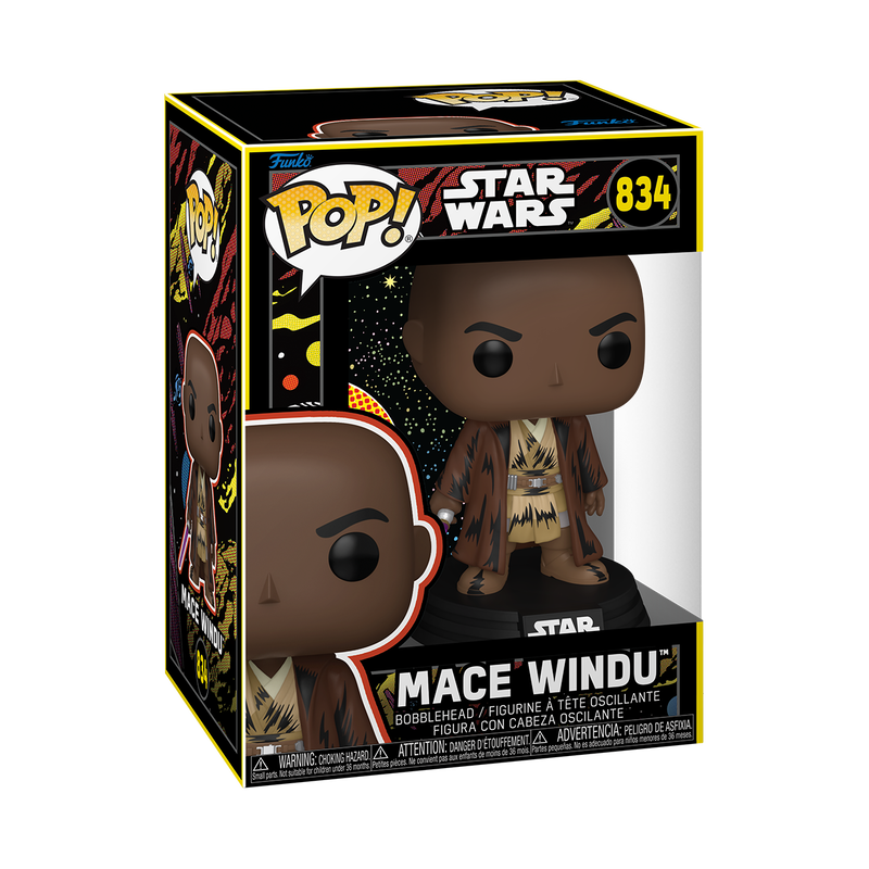 Funko Pop! Mace Windu figure packaging with Star Wars branding