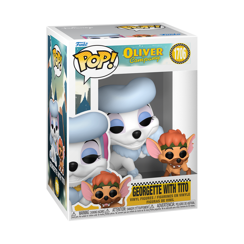 Funko Pop! box featuring Georgette with Tito figures on a white background