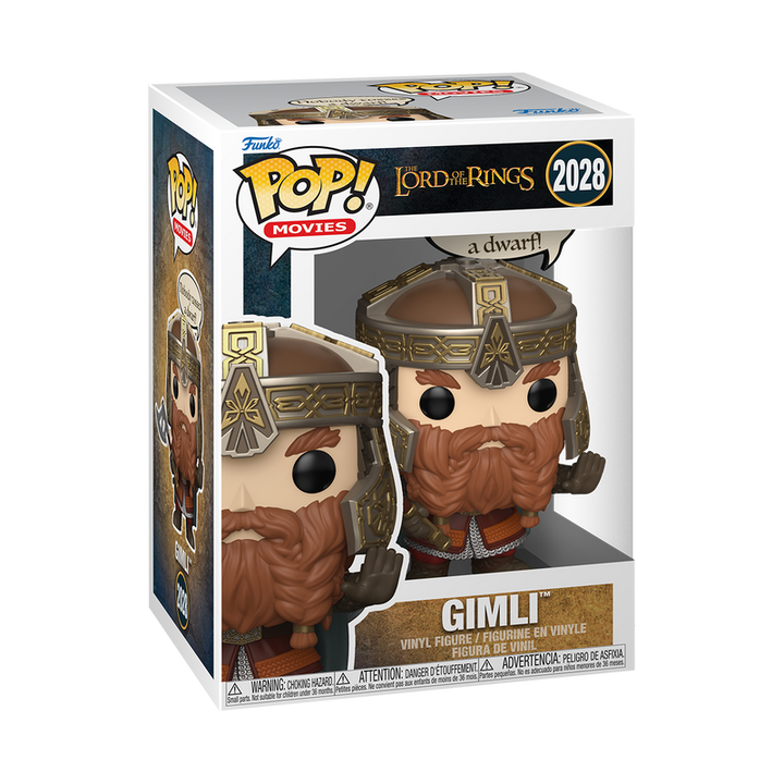 Funko Pop! Lord of the Rings Gimli vinyl figure packaging on a white background