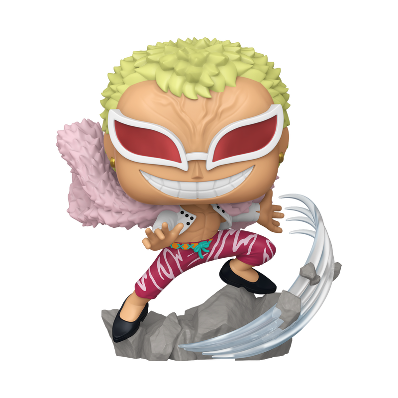 Funko Pop! vinyl figure of a character with spiky green hair and red sunglasses on a white background