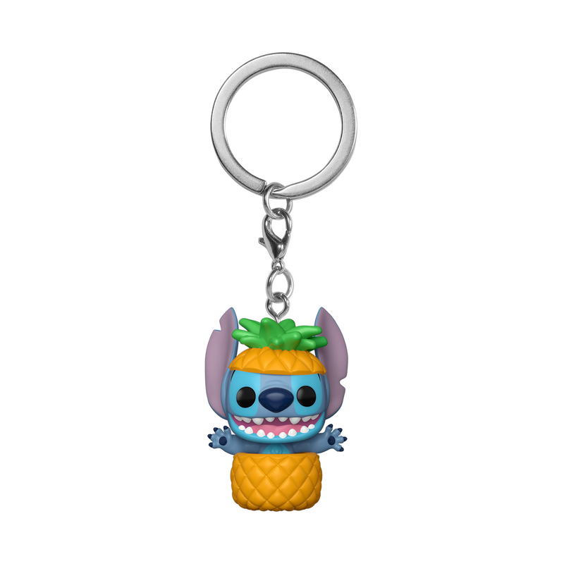 Keychain with a pineapple character on a white background
