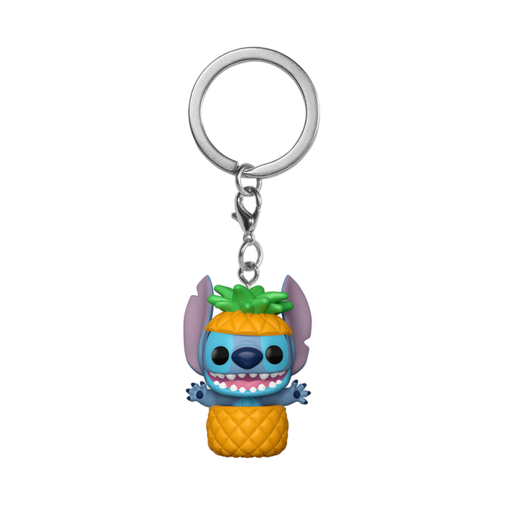 Keychain with a pineapple character on a white background