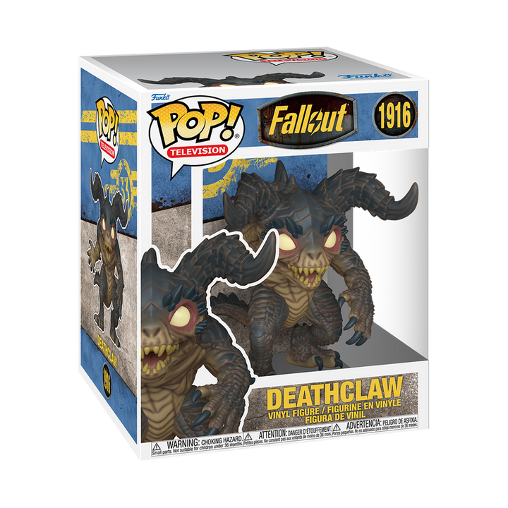 Funko Pop! vinyl figure packaging for Fallout Deathclaw on a white background