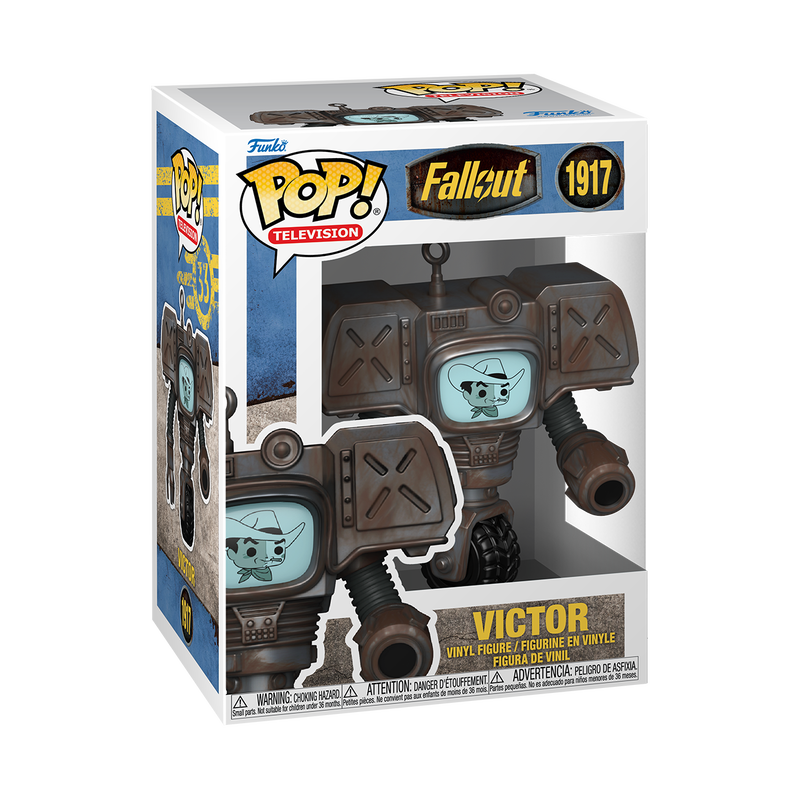 Funko Pop! Fallout Victor figure packaging on a white background
