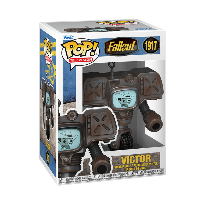 Funko Pop! Fallout Victor figure packaging on a white background