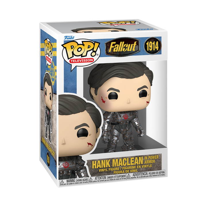 Funko Pop! vinyl figure packaging for Hank MacLean in Power Armor from Fallout