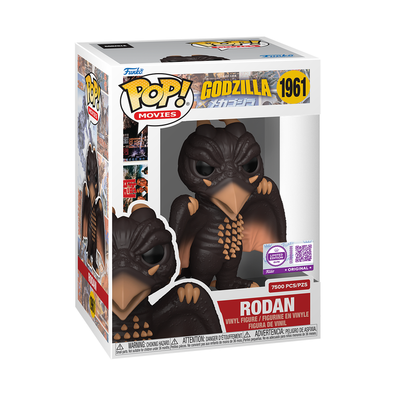 Funko Pop! vinyl figure of Rodan in its packaging with Godzilla 1961 branding.