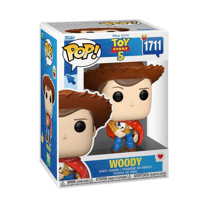 Funko Pop! vinyl figure of Woody from Toy Story 5 in packaging