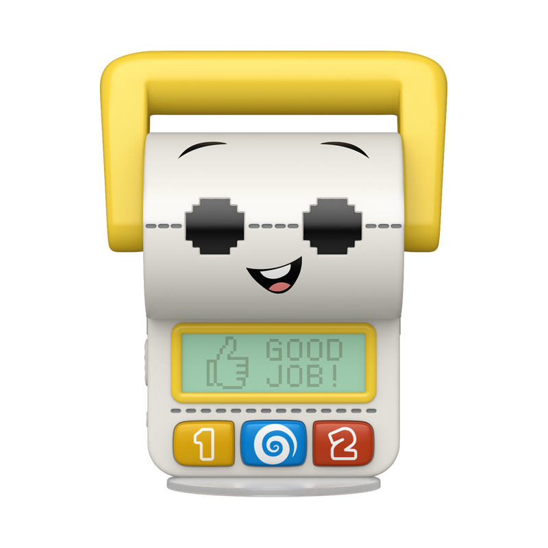 Emoji-style calculator with a smiley face on a white background