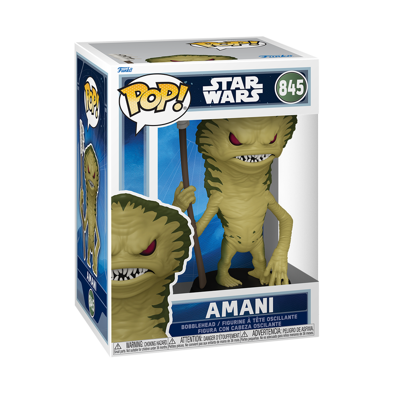 Funko Pop! Amani figure packaging from Star Wars with branding and product details.