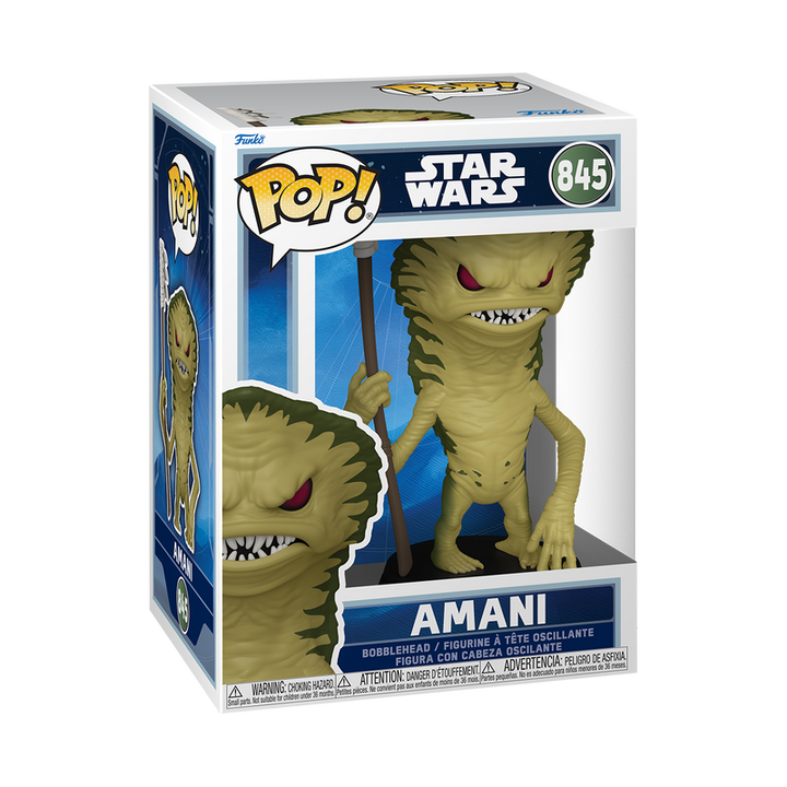 Funko Pop! Amani figure packaging from Star Wars with branding and product details.