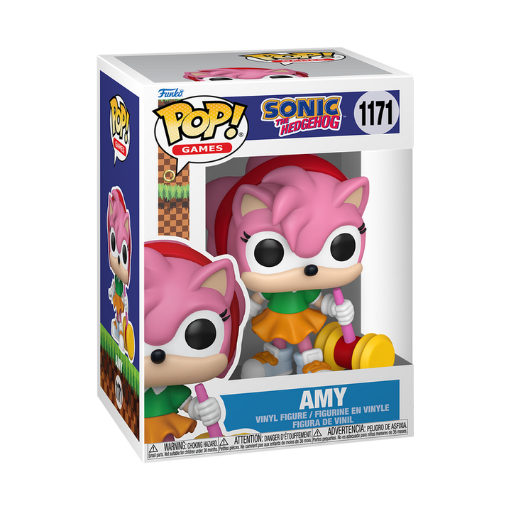 Funko Pop! vinyl figure packaging of Amy from Sonic the Hedgehog