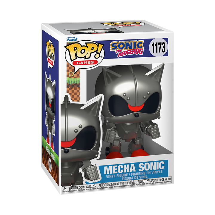 Funko Pop! vinyl figure packaging of Mecha Sonic from Sonic the Hedgehog