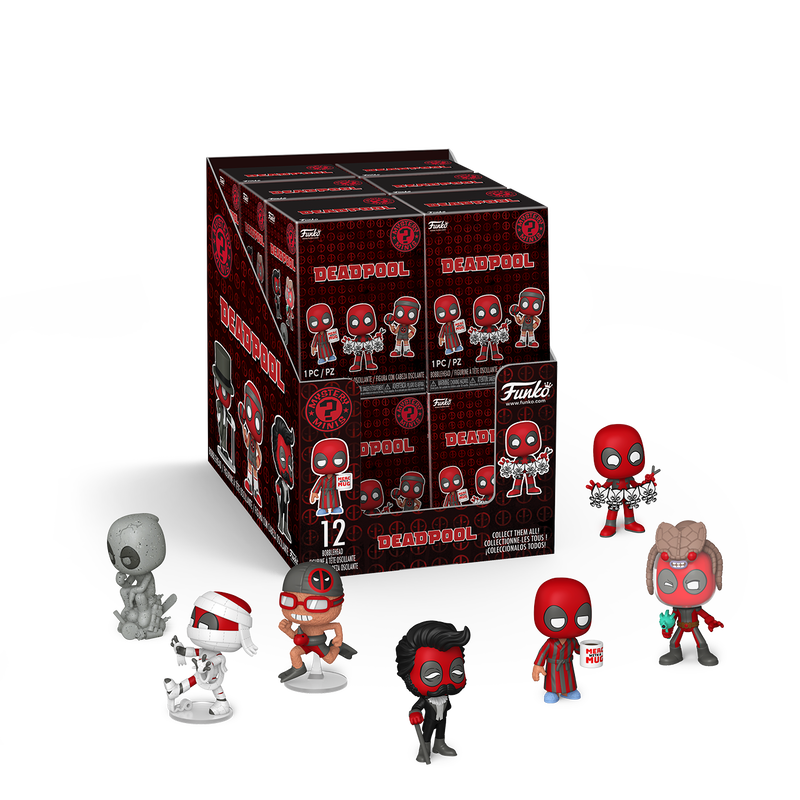 Funko Pop! Deadpool action figures with packaging on a white background