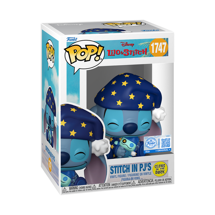 Funko Disney Lilo & Stitch in PJ's Glow in the Dark Exclusive Pop! Vinyl Figure