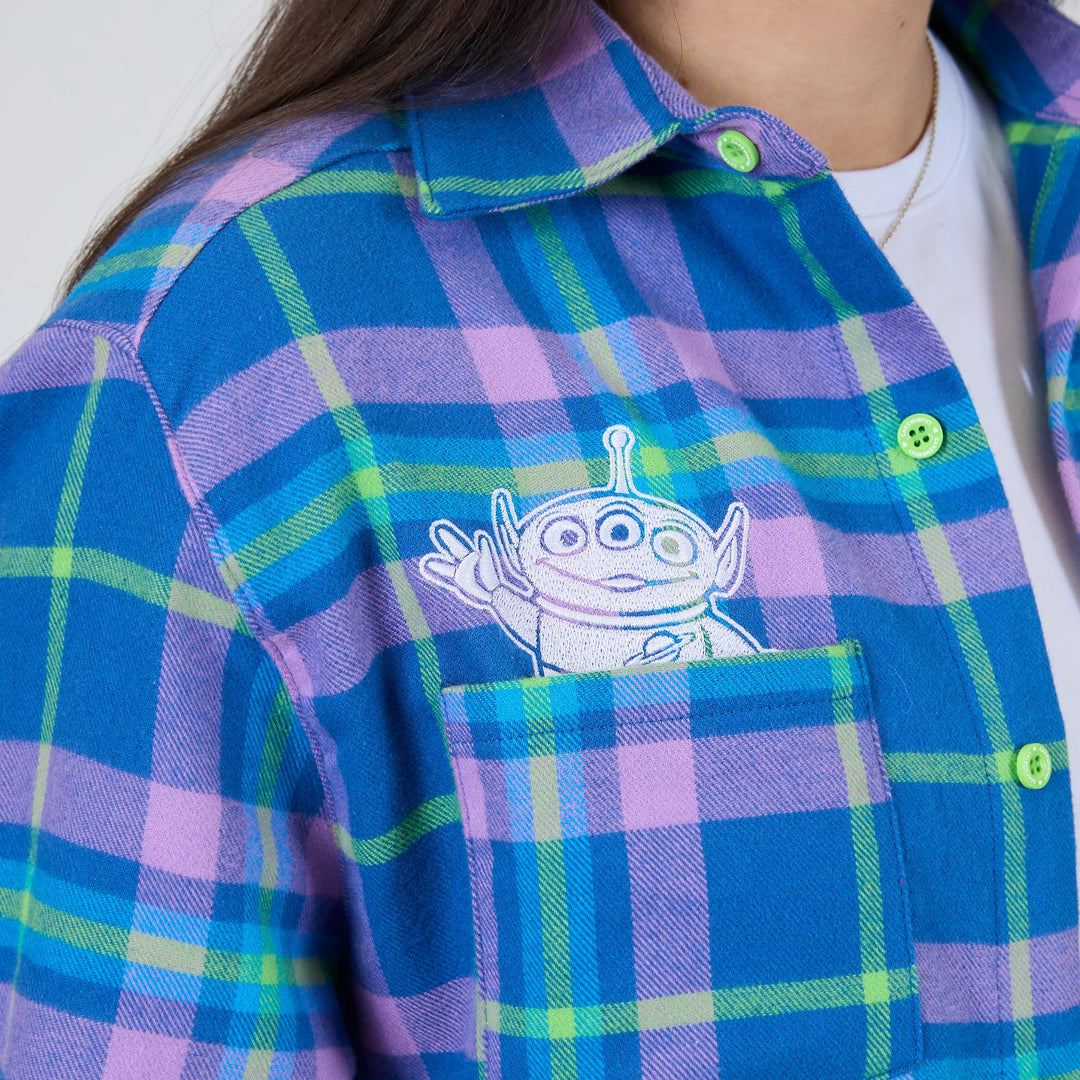 Cakeworthy Disney Pixar Toy Story Alien The Claw Flannel Shirt