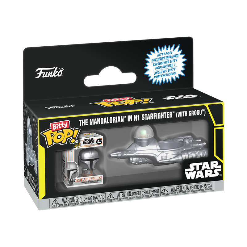 Funko Star Wars The Mandalorian in N1 Starfighter Bitty Pop! Rides Vinyl Figure