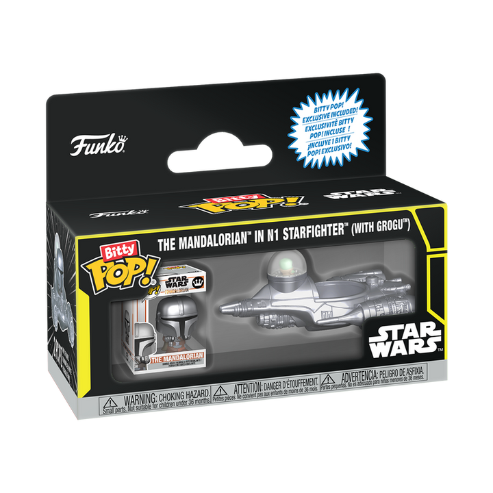 Funko Star Wars The Mandalorian in N1 Starfighter Bitty Pop! Rides Vinyl Figure