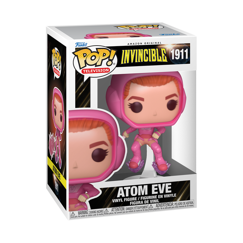Funko Pop! vinyl figure packaging for Atom Eve from Invincible on a white background